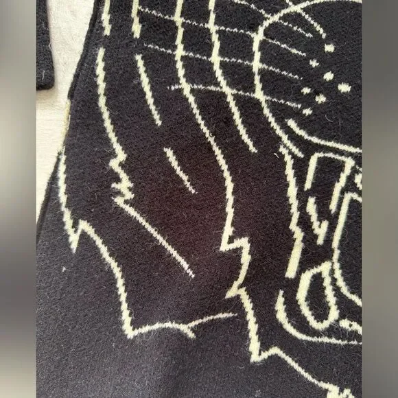 Exposed seam Zara boys black knitwear sweater with tiger design sz 5 - Picture 8 of 8